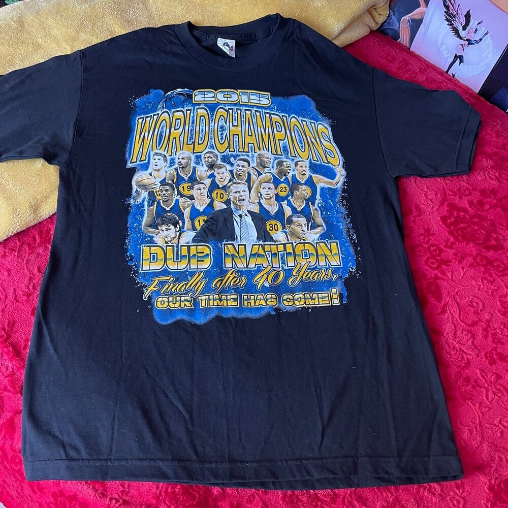 RARE Golden State Warriors Black Shirt 2015 NBA Finals Championship Size Large